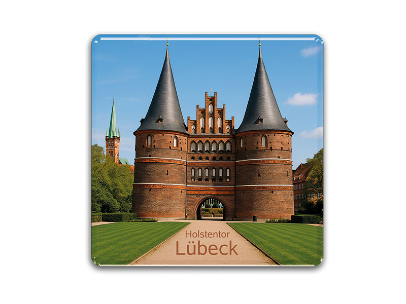 Souvenir Foto Magnet Luebeck 3,5x3,5cm