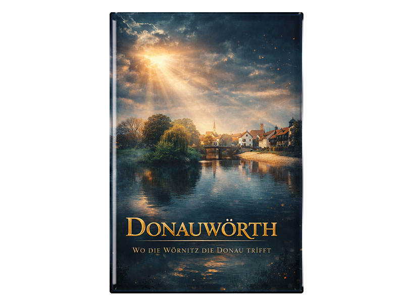 Souvenir Foto Magnet Donauwörth 9,5x6,5cm