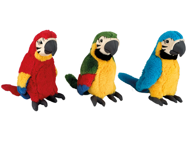 Papagei aus Plüsch, 14x15x26cm    Papagei aus Plüsch, 14x15x26cm