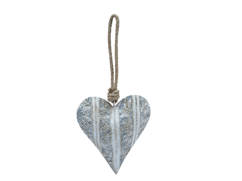 Metal heart 15x3x18cm, with vintage design