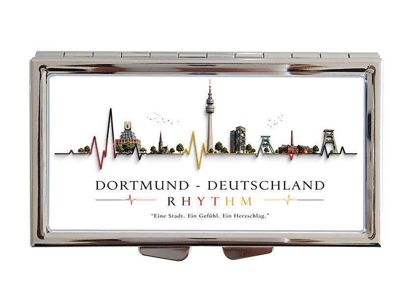Souvenir Pillendose Dortmund aus Metall  8,5x4,5cm