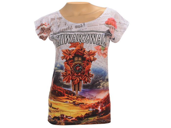 60250-0 T-Shirt Schwarzwald Design Gr. XL