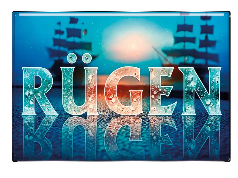 Souvenir Foto Magnet rechteckig Rügen 8x5,5cm Souvenir Foto Magnet rechteckig Rügen 8x5,5cm