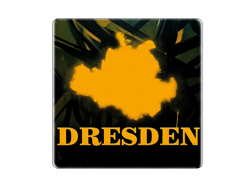 Souvenir Foto Magnet Steingut Dresden 5x5cm