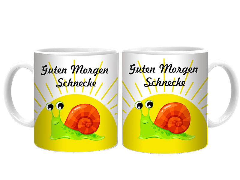 19133 Keramik  Foto Tasse Schnecke