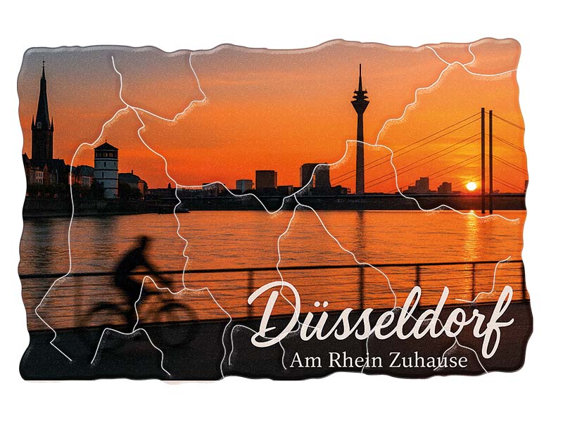 Souvenir Foto Magnet Düsseldorf aus Kunststoff 8x5cm