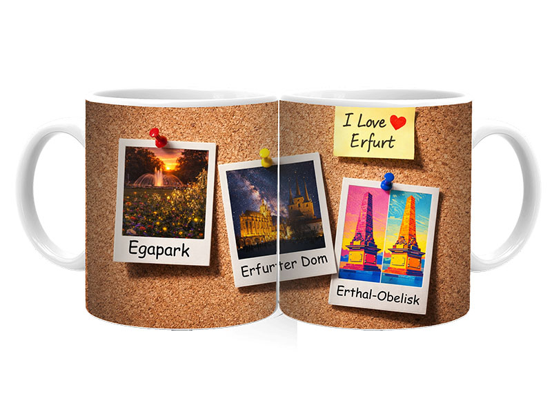 Souvenir Foto Tasse Erfurt aus Keramik Ø8x9,5cm