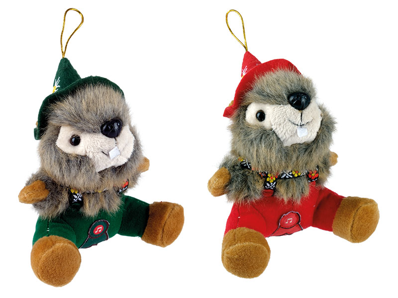 Murmel mit Sound aus Plüsch 13x10x18cm    Murmel mit Sound aus Plüsch 13x10x18cm