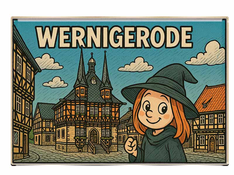 Souvenir Foto Magnet Wernigerode 9,5x6,5cm Souvenir Foto Magnet Wernigerode 9,5x6,5cm