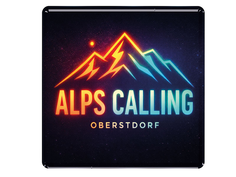 Souvenir Foto Magnet quadratisch Oberstdorf 6,5x6,5cm