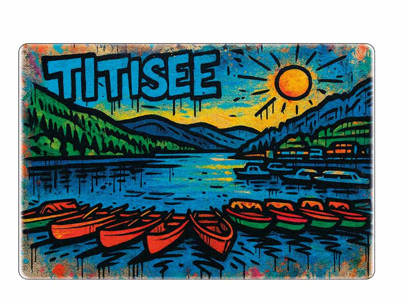 Souvenir Foto Magnet Steingut Titisee 6x4,5cm