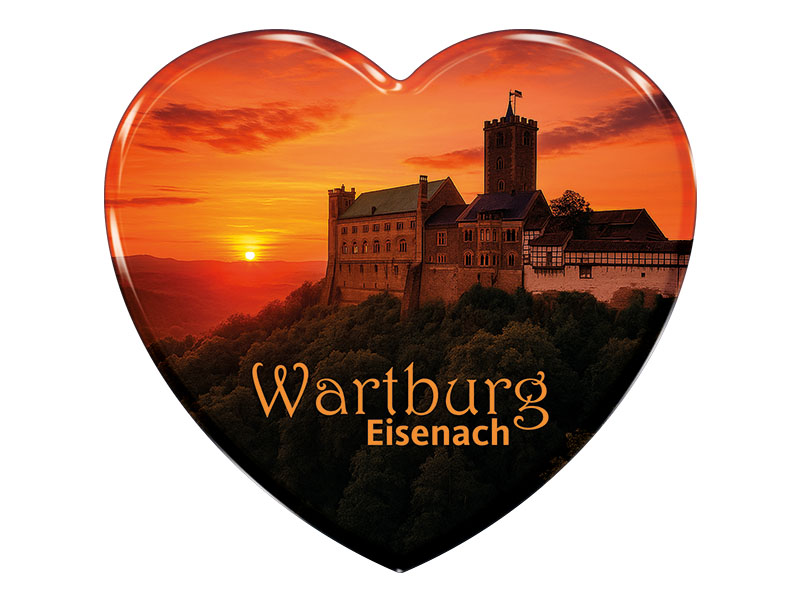 Souvenir Foto Magnet Herz Eisenach 6,5x6cm