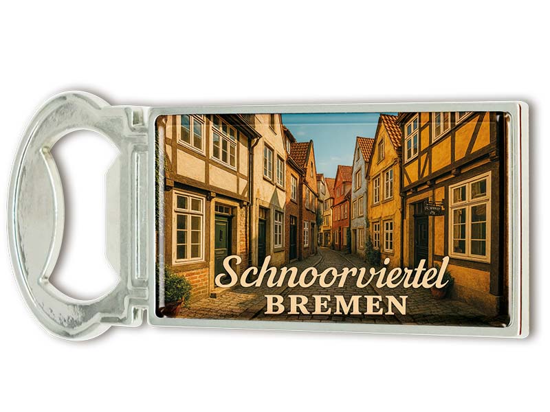 Souvenir Magnet Kapselheber aus Metall Bremen 3x9cm