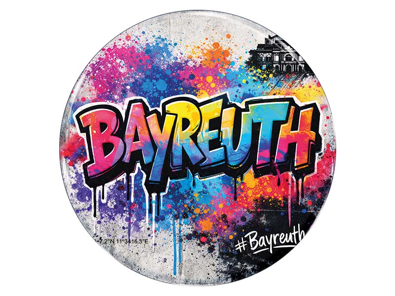 Souvenir Foto Magnet Bayreuth Ø7cm