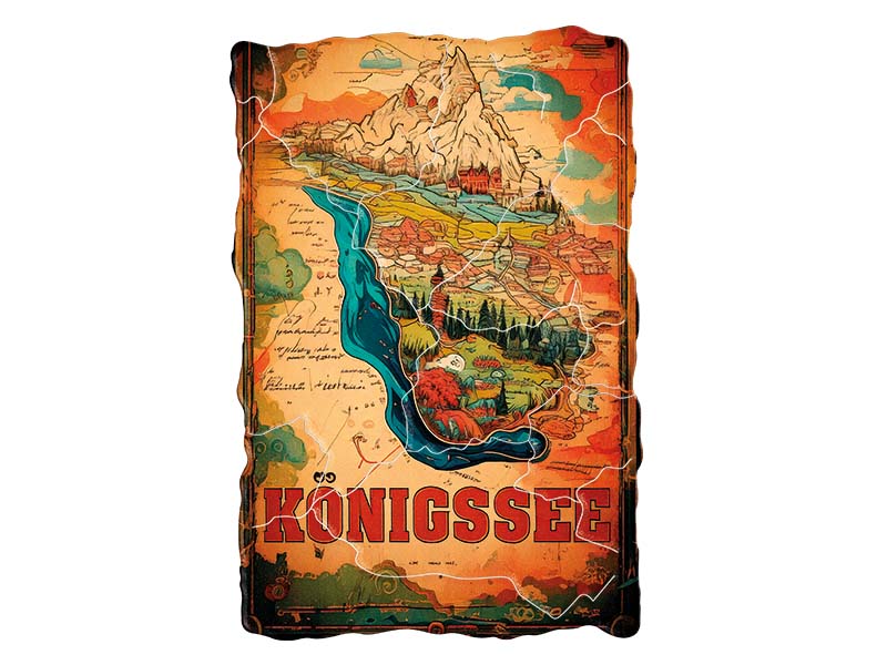 Souvenir Foto Kunststoff Magnet Königssee 8x5cm Souvenir Foto Kunststoff Magnet Königssee 8x5cm