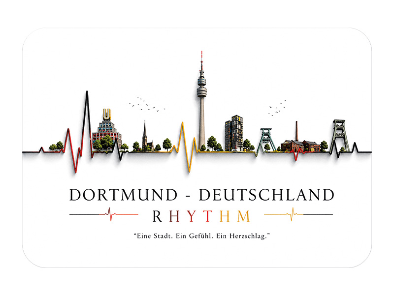 Souvenir Foto Magnet Dortmund aus Kunststoff 8x5cm