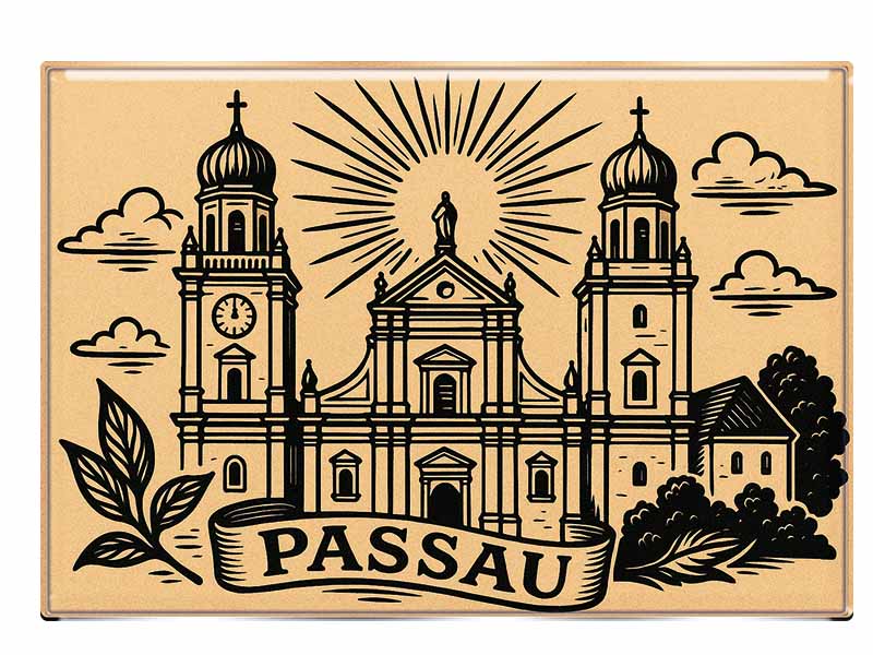 Souvenir Photo magnet Passau 9,5x6,5cm