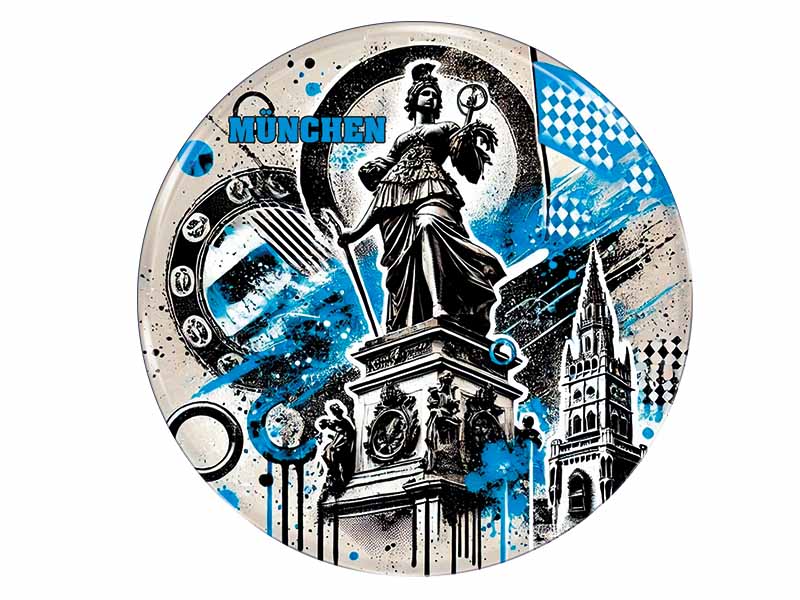 Souvenir Foto Magnet rund München Ø7cm Souvenir Foto Magnet rund München Ø7cm