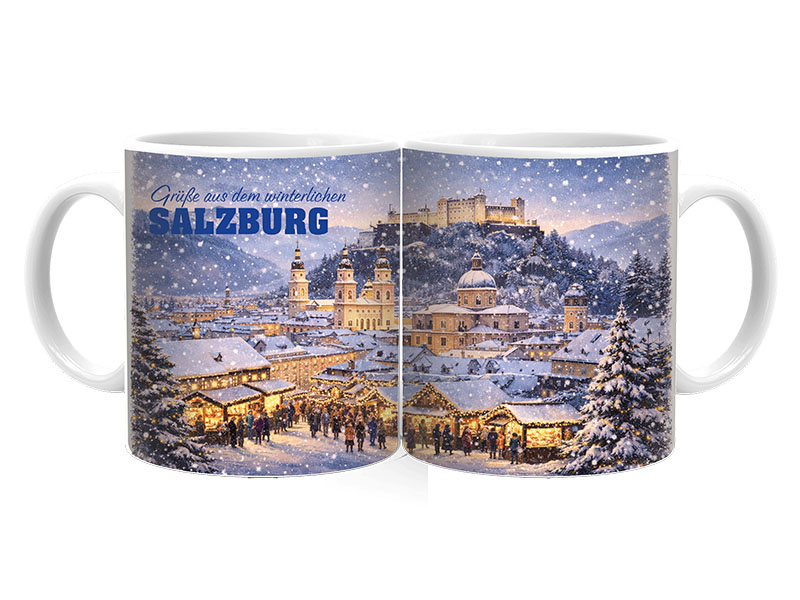 Souvenir Foto Tasse Salzburg aus Keramik Ø8x9,5cm