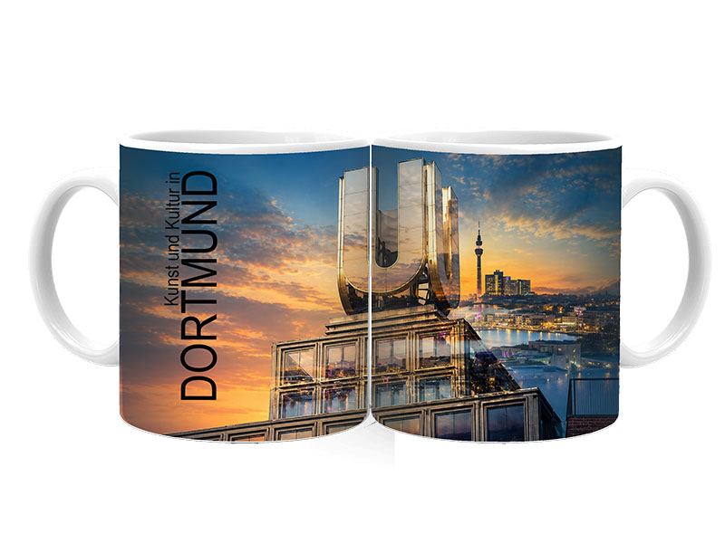 Souvenir Foto Tasse Dortmund aus Keramik Ø8x9,5cm