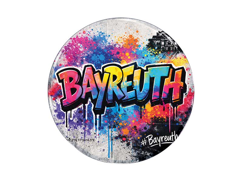 Souvenir Foto Magnet Bayreuth Ø3,5cm