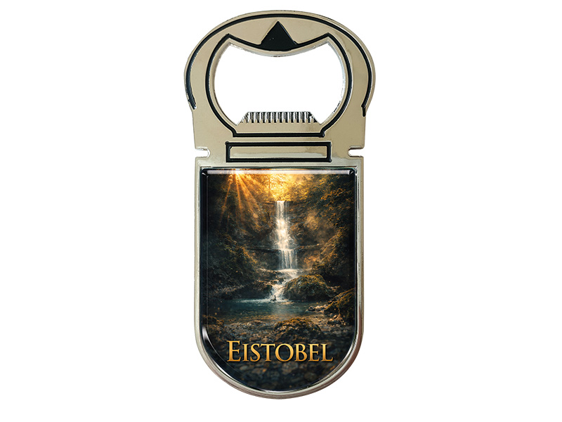 Souvenir Kapselheber Magnet Eistobel aus Metall 4x9cm