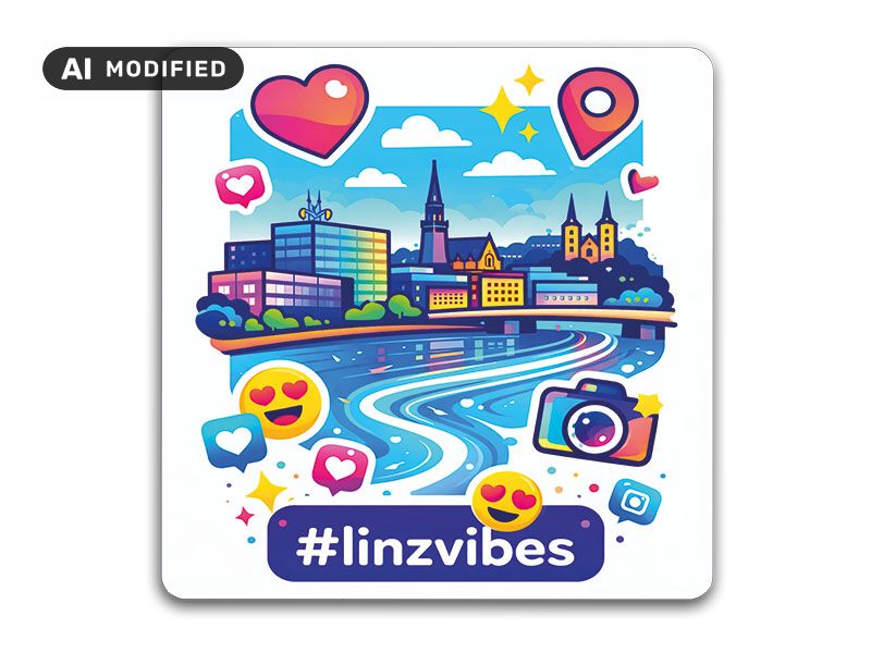 Souvenir Foto Magnet Linz 6,5x6,5cm