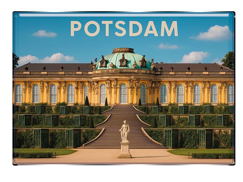Souvenir Foto Magnet rechteckig Potsdam 8x5,5cm