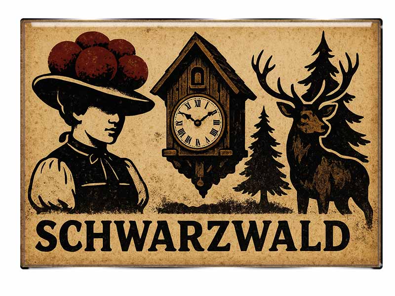 Souvenir Foto Magnet rechteckig Schwarzwald 8x5,5cm Souvenir Foto Magnet rechteckig Schwarzwald 8x5,5cm