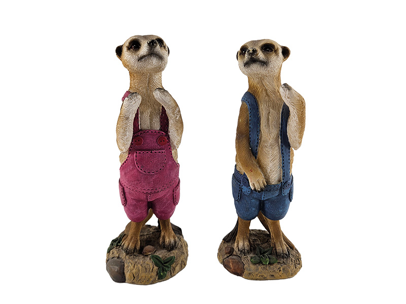 Erdmännchen bekleidet aus Poly 6x5x16cm   