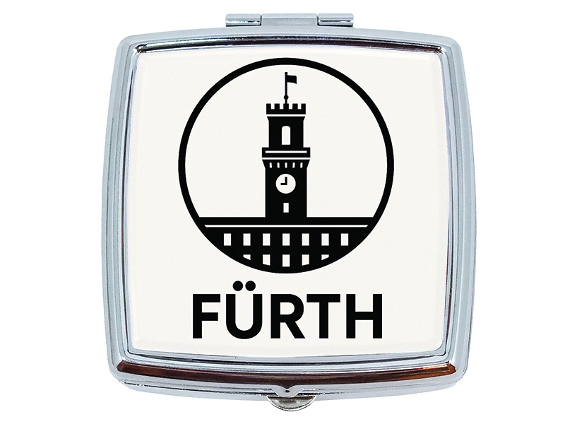Portapillole souvenir Fürth in metallo, 6x5,5 cm