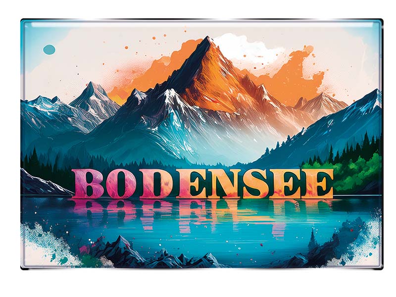 Souvenir Foto Magnet rechteckig Bodensee 8x5,5cm