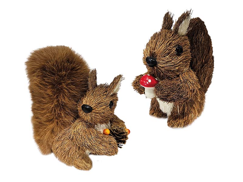 Eichhörnchen in Strohoptik 13x7x16cm    Eichhörnchen in Strohoptik 13x7x16cm