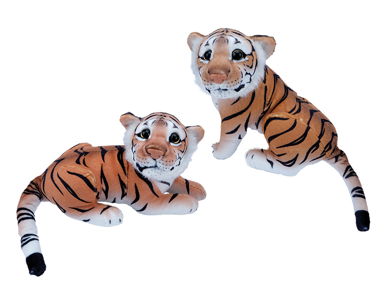 Tiger aus Plüsch, 16x10x19cm    Tiger aus Plüsch, 16x10x19cm