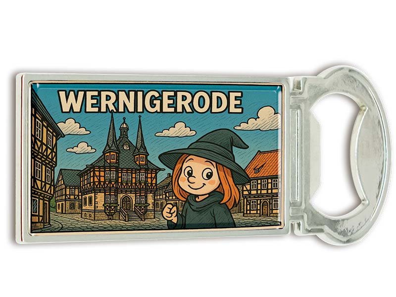 Souvenir Magnet Kapselheber aus Metall Wernigerode 3x9cm Souvenir Magnet Kapselheber aus Metall Wernigerode 3x9cm