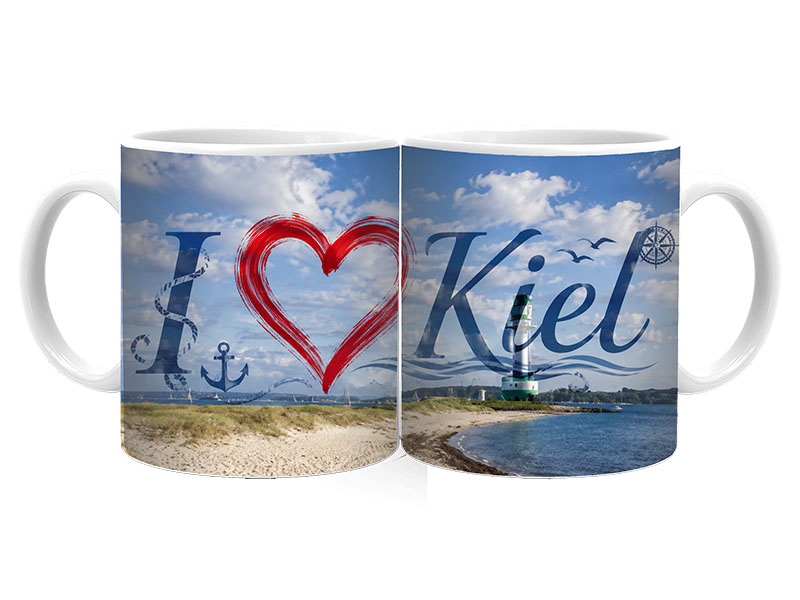 Souvenir ceramic mug Kiel Ø8x9,5cm
