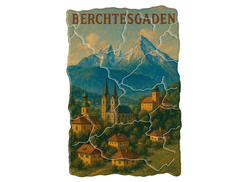 Souvenir Foto Kunststoff Magnet Berchtesgaden 8x5cm