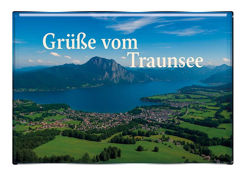 Souvenir Foto Magnet rechteckig Traunsee 8x5,5cm