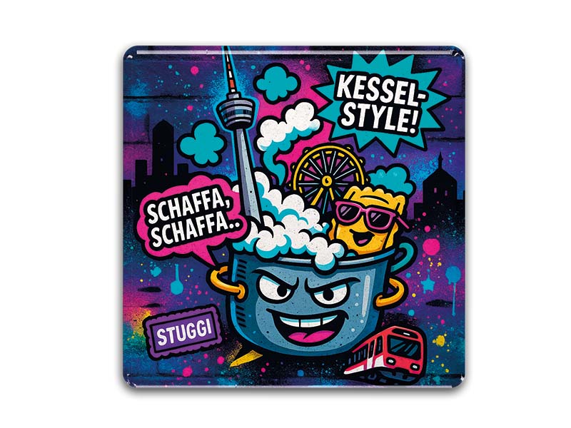 Souvenir Foto Magnet Stuttgart 3,5x3,5cm