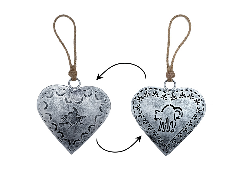 Herz aus Metall 12x1,5x12cm   