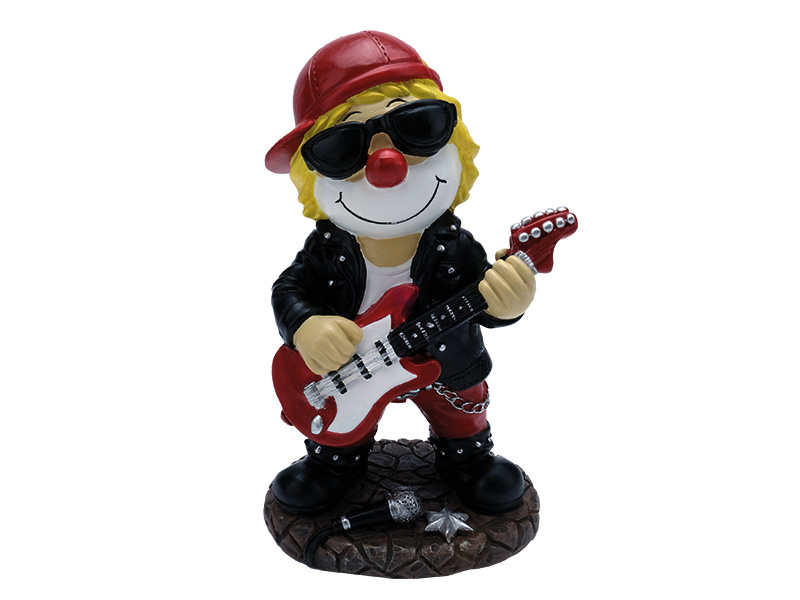 Clown Rockstar aus Poly 12x9x22cm