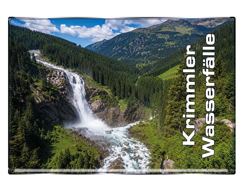 Souvenir Foto Magnet Krimmler Wasserfälle 8x5,5cm