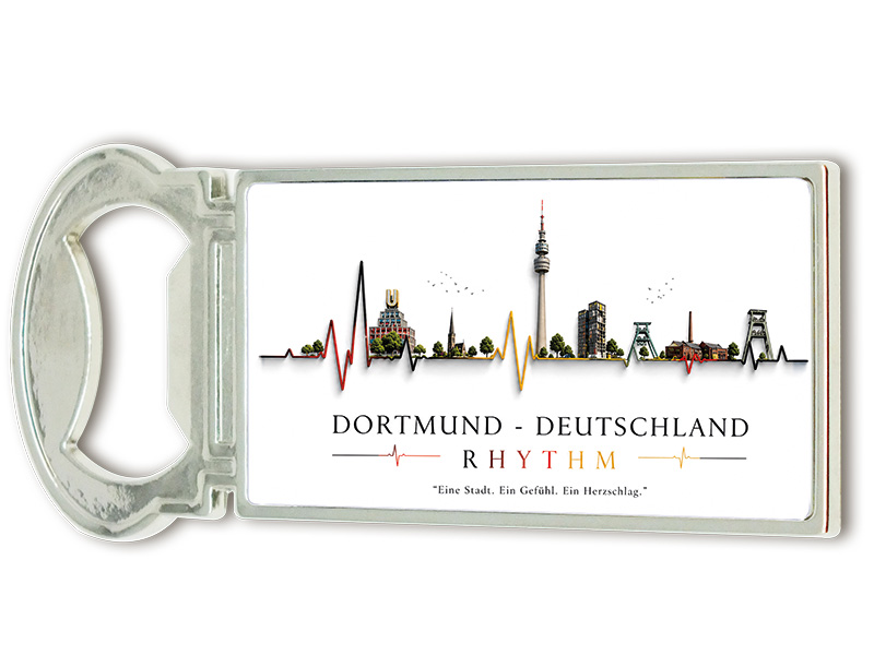 Souvenir Kapselheber Magnet Dortmund aus Metall 3x9cm