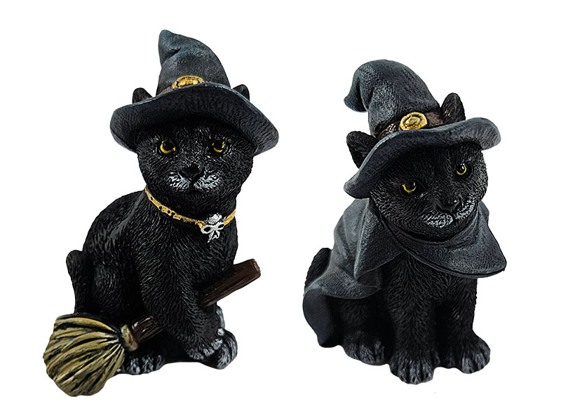 Hexen-Katze aus Poly 5x3x8cm   