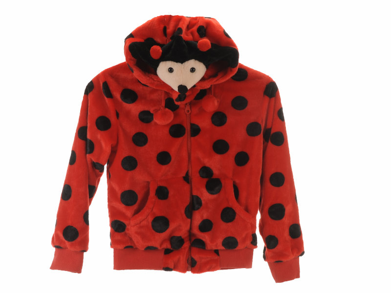 32471 Plüsch Kinderjacke Marienkäfer
