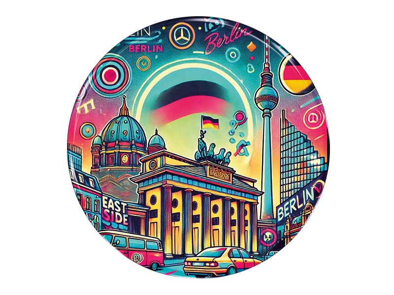 Souvenir Foto Magnet rund Berlin Ø7cm Souvenir Foto Magnet rund Berlin Ø7cm