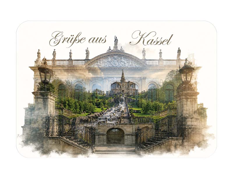 Souvenir Foto Magnet Kassel aus Kunststoff 8x5cm