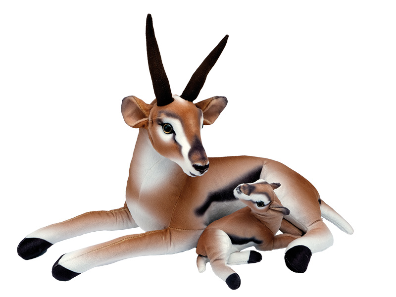 Antilope mit Kalb aus Plüsch, 50x25x35cm    Antilope mit Kalb aus Plüsch, 50x25x35cm