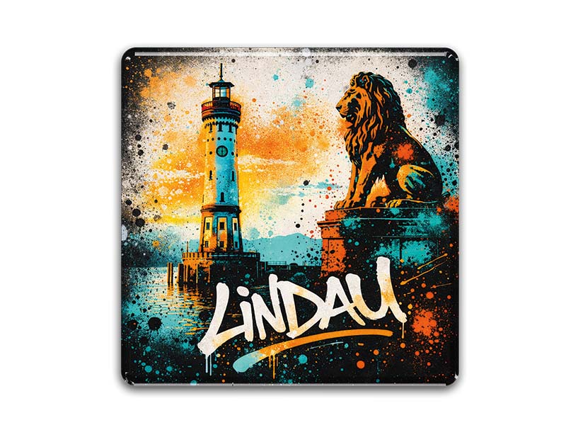 Souvenir Foto Magnet Lindau 3,5x3,5cm
