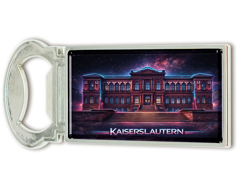 Souvenir Kapselheber Magnet Kaiserslautern aus Metall 3x9cm